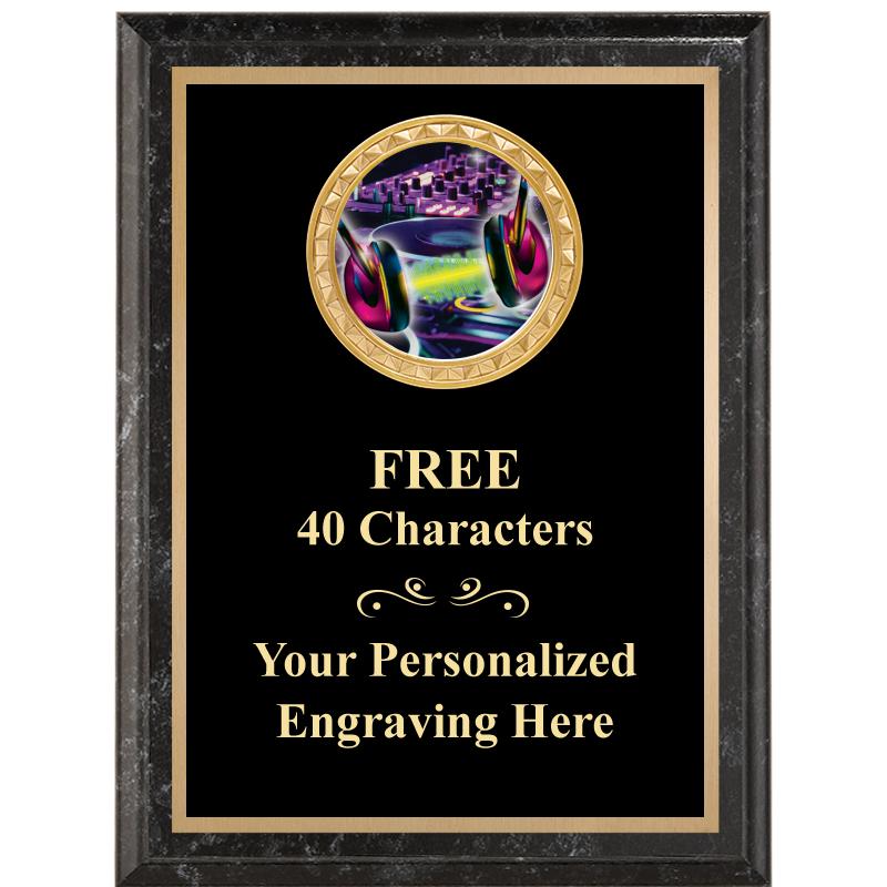 6X8 BLACK EXECUTIVE INSERT PLQ