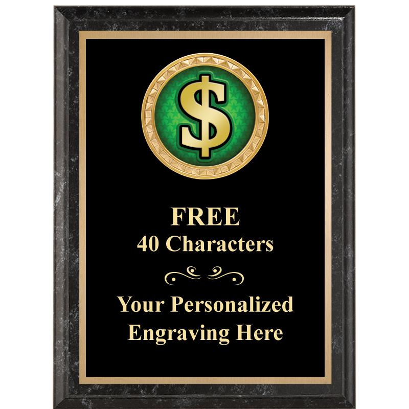 6X8 BLACK EXECUTIVE INSERT PLQ