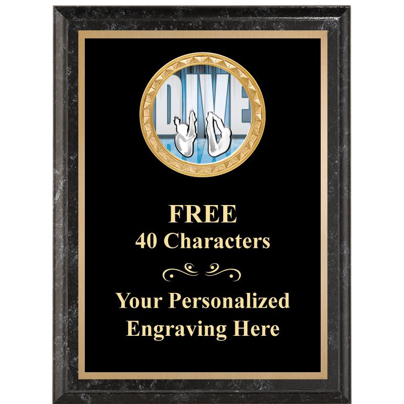 6X8 BLACK EXECUTIVE INSERT PLQ