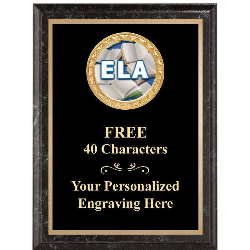 6X8 BLACK EXECUTIVE INSERT PLQ
