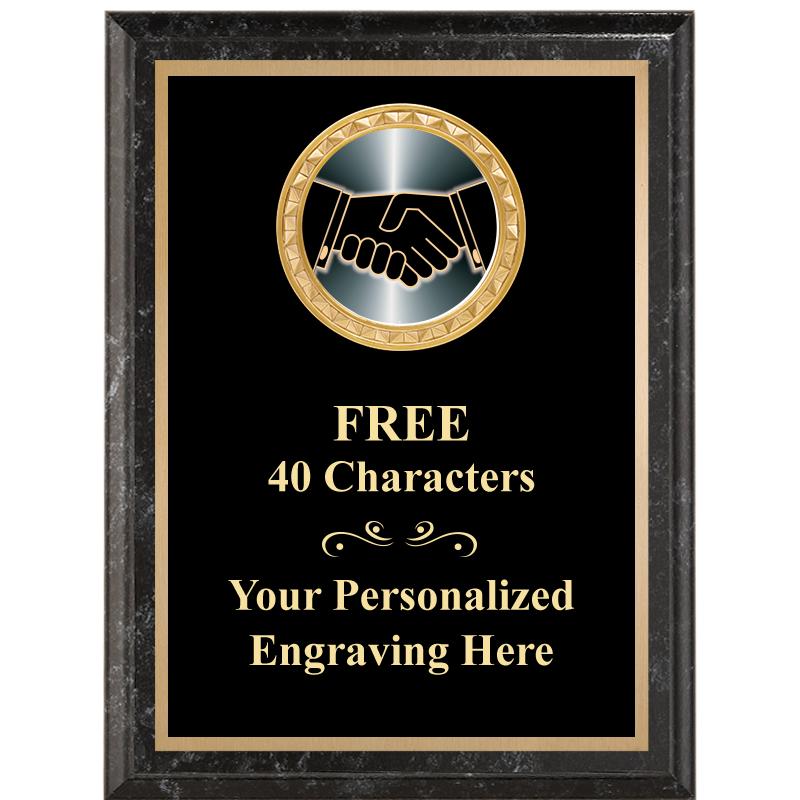 6X8 BLACK EXECUTIVE INSERT PLQ