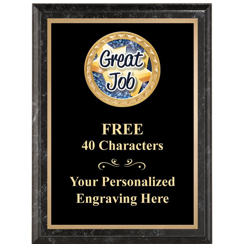 6X8 BLACK EXECUTIVE INSERT PLQ