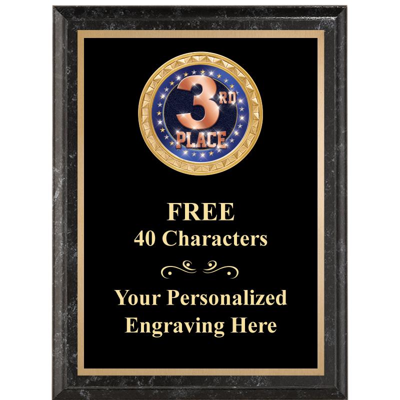 6X8 BLACK EXECUTIVE INSERT PLQ