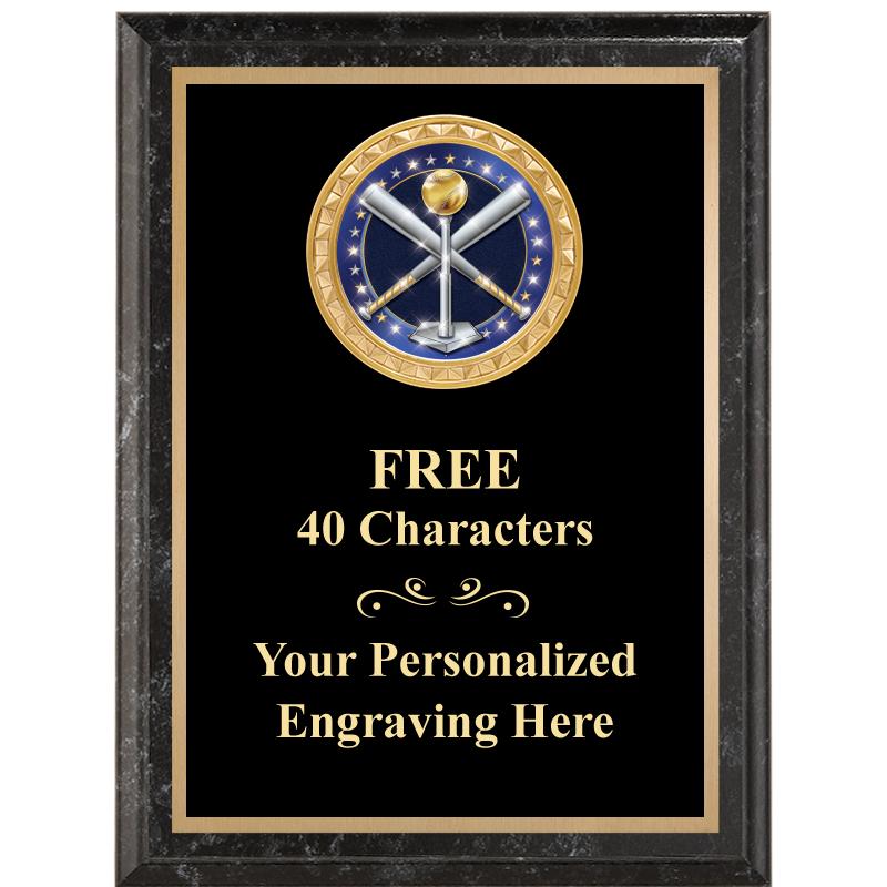 6X8 BLACK EXECUTIVE INSERT PLQ