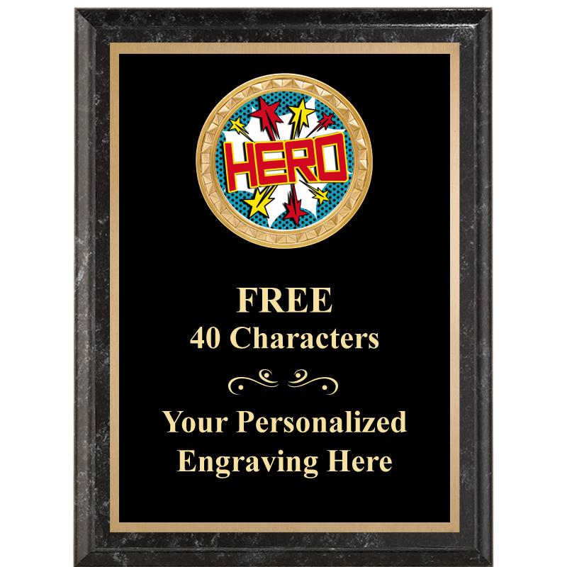 6X8 BLACK EXECUTIVE INSERT PLQ