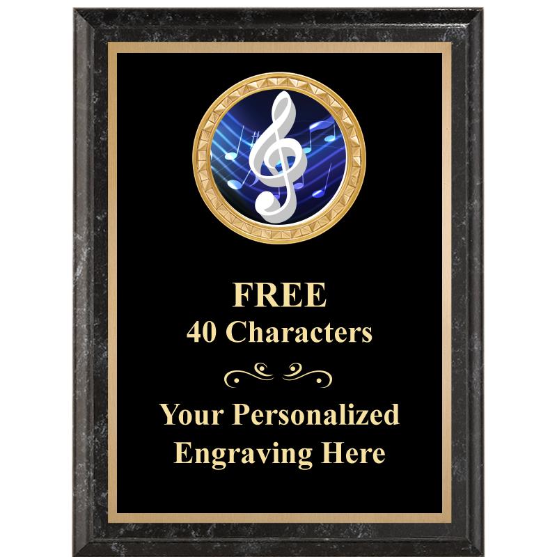 6X8 BLACK EXECUTIVE INSERT PLQ