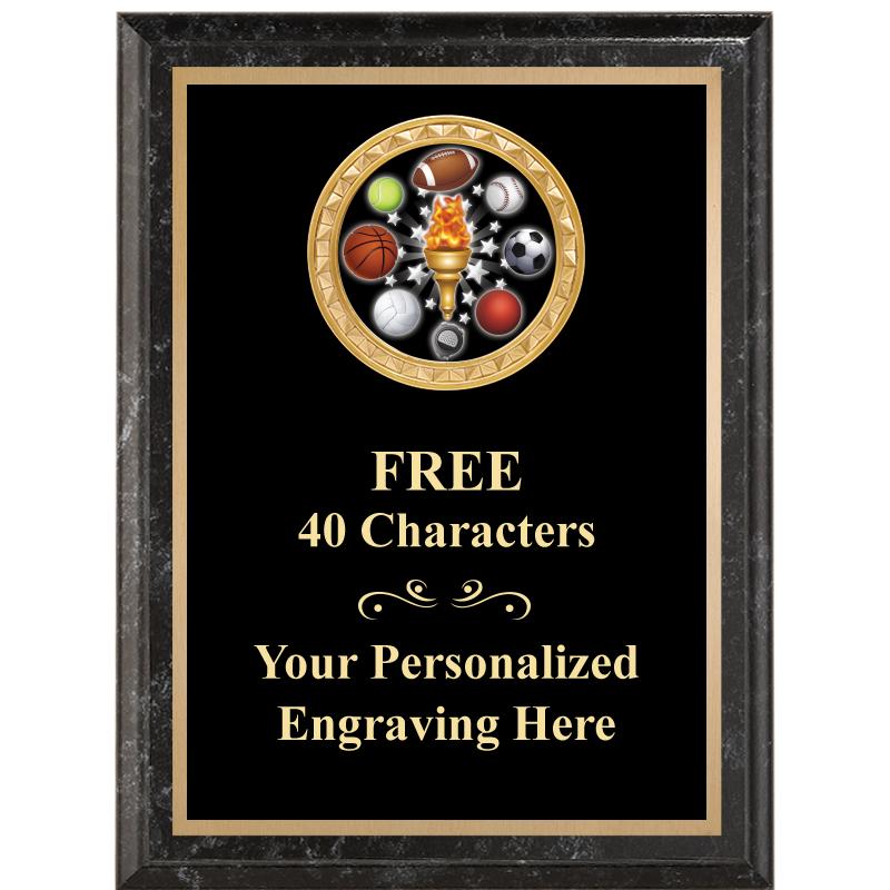 6X8 BLACK EXECUTIVE INSERT PLQ