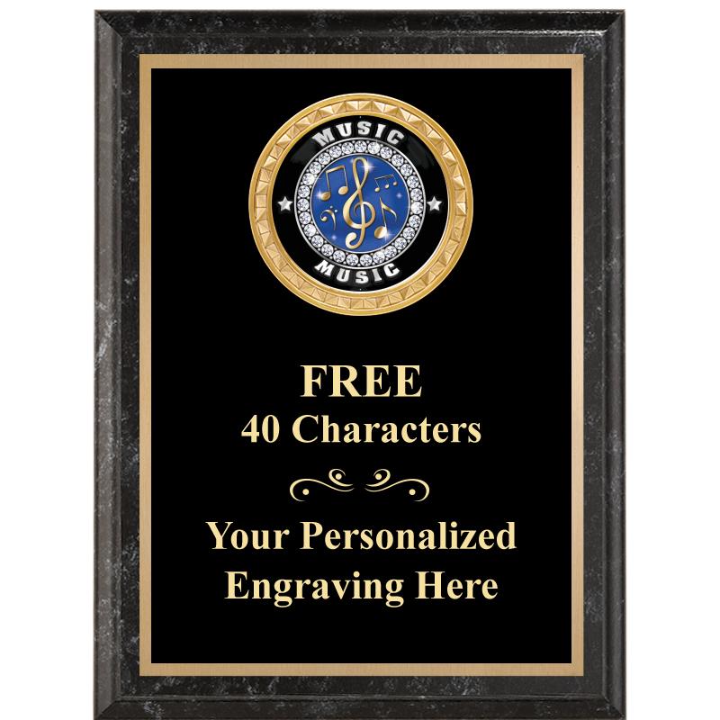 6X8 BLACK EXECUTIVE INSERT PLQ