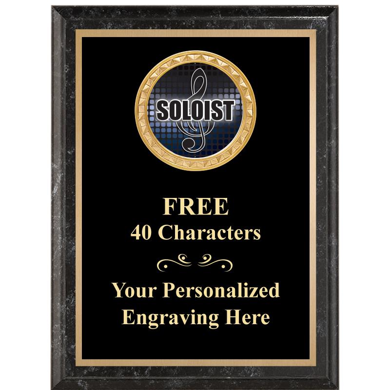 6X8 BLACK EXECUTIVE INSERT PLQ