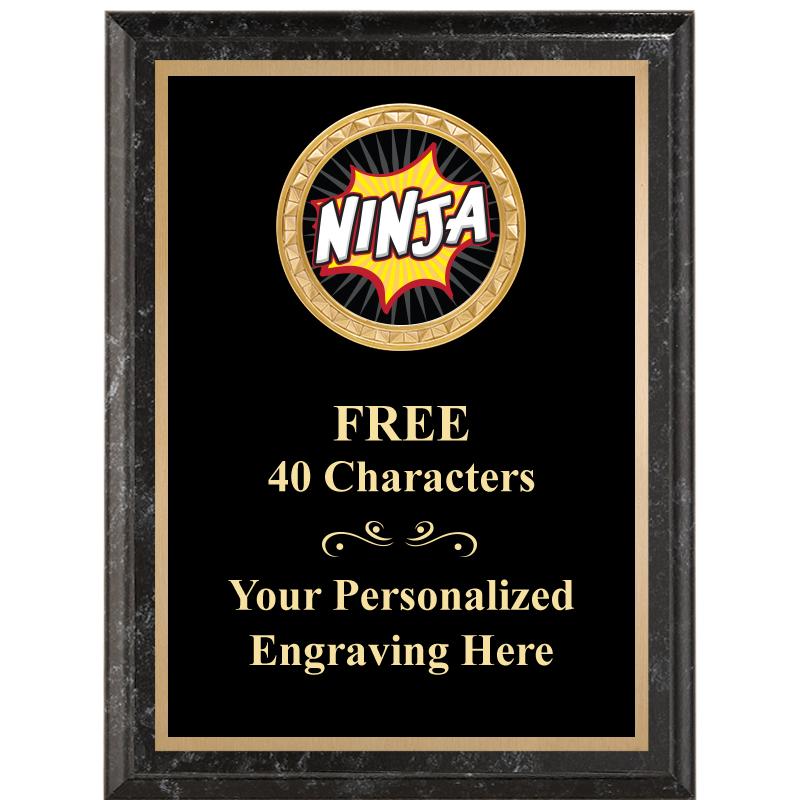 6X8 BLACK EXECUTIVE INSERT PLQ