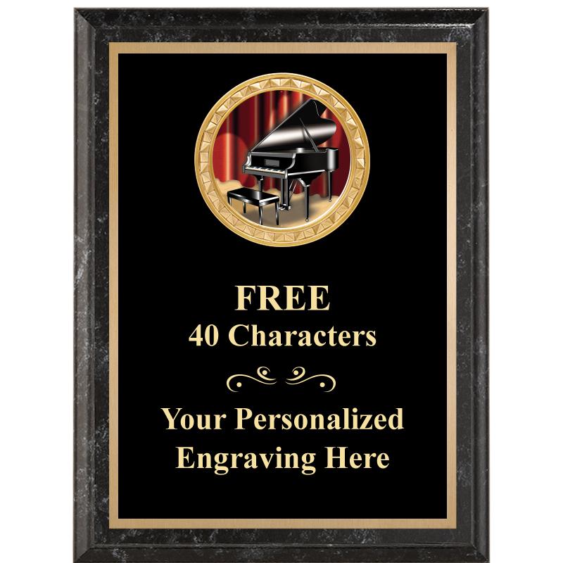 6X8 BLACK EXECUTIVE INSERT PLQ