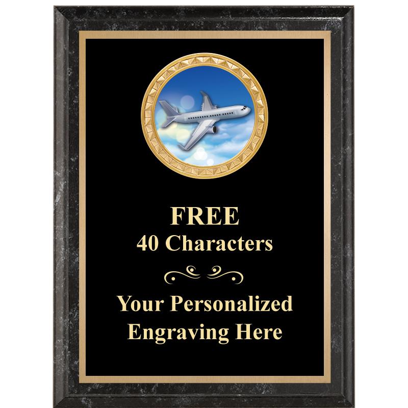 6X8 BLACK EXECUTIVE INSERT PLQ