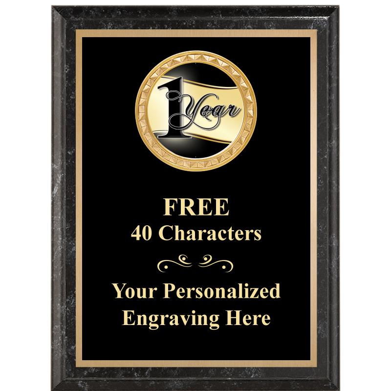 6X8 BLACK EXECUTIVE INSERT PLQ