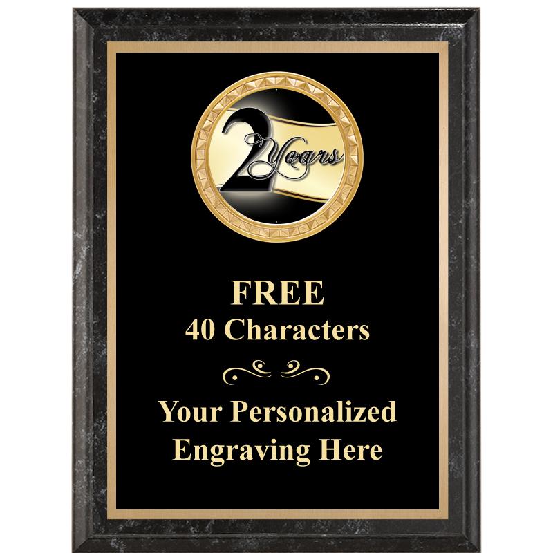 6X8 BLACK EXECUTIVE INSERT PLQ