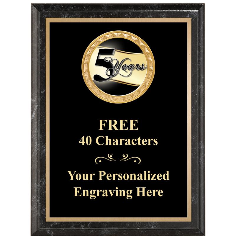 6X8 BLACK EXECUTIVE INSERT PLQ