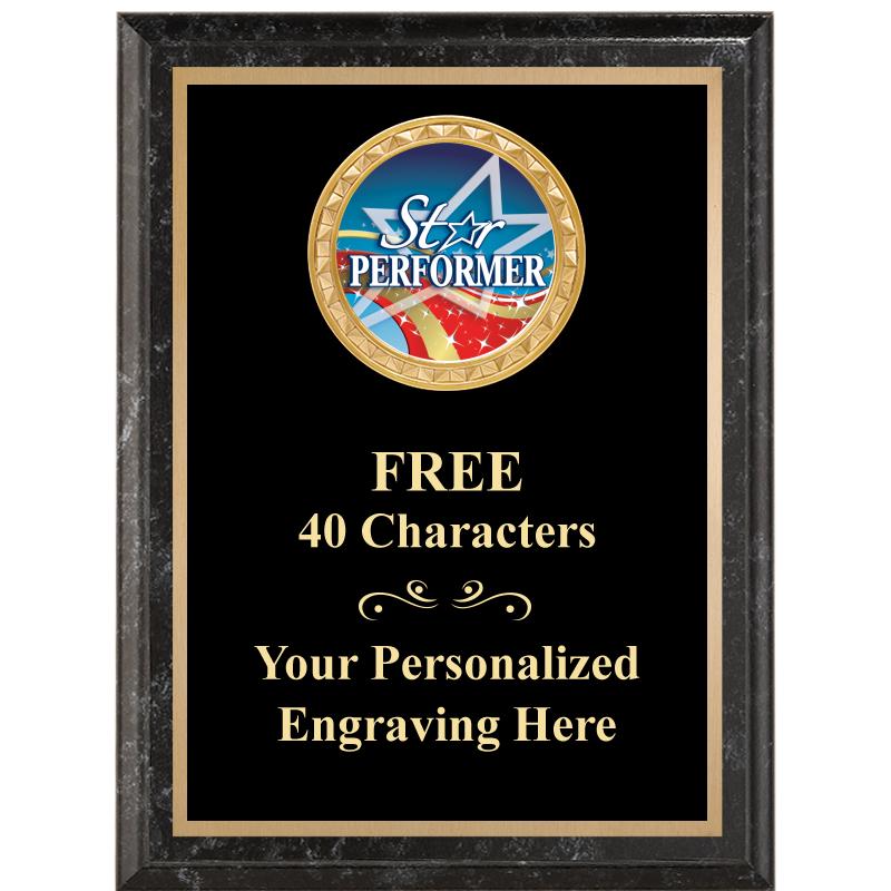 6X8 BLACK EXECUTIVE INSERT PLQ