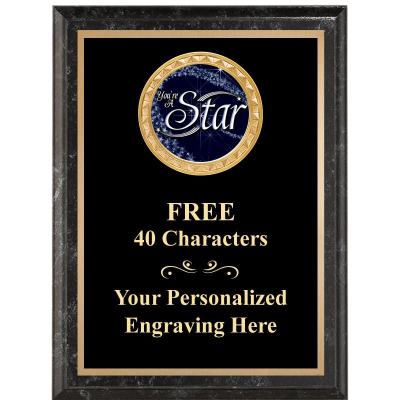 6X8 BLACK EXECUTIVE INSERT PLQ