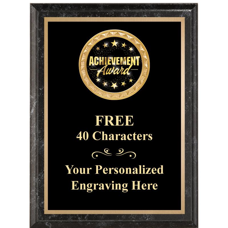 6X8 BLACK EXECUTIVE INSERT PLQ