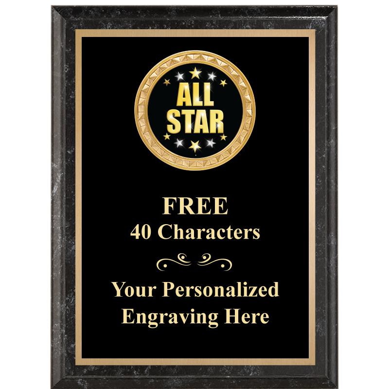 6X8 BLACK EXECUTIVE INSERT PLQ