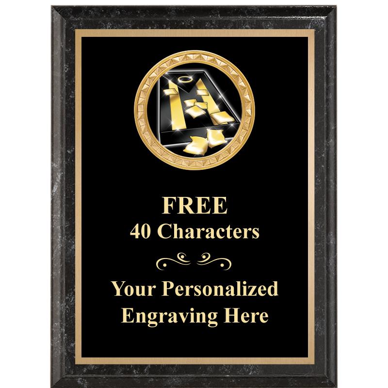 6X8 BLACK EXECUTIVE INSERT PLQ