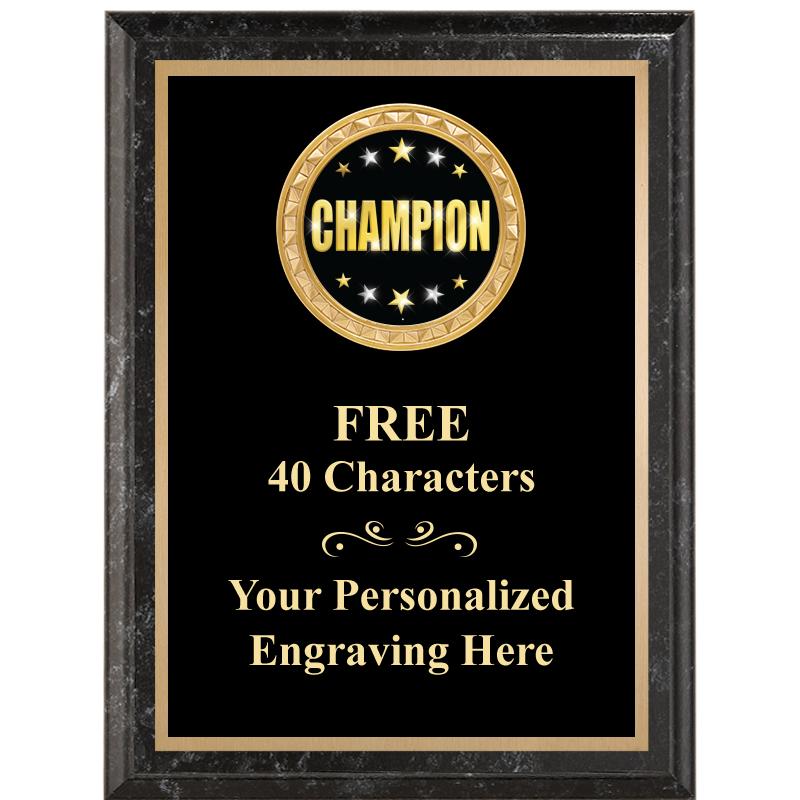 6X8 BLACK EXECUTIVE INSERT PLQ