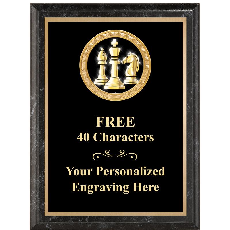 6X8 BLACK EXECUTIVE INSERT PLQ