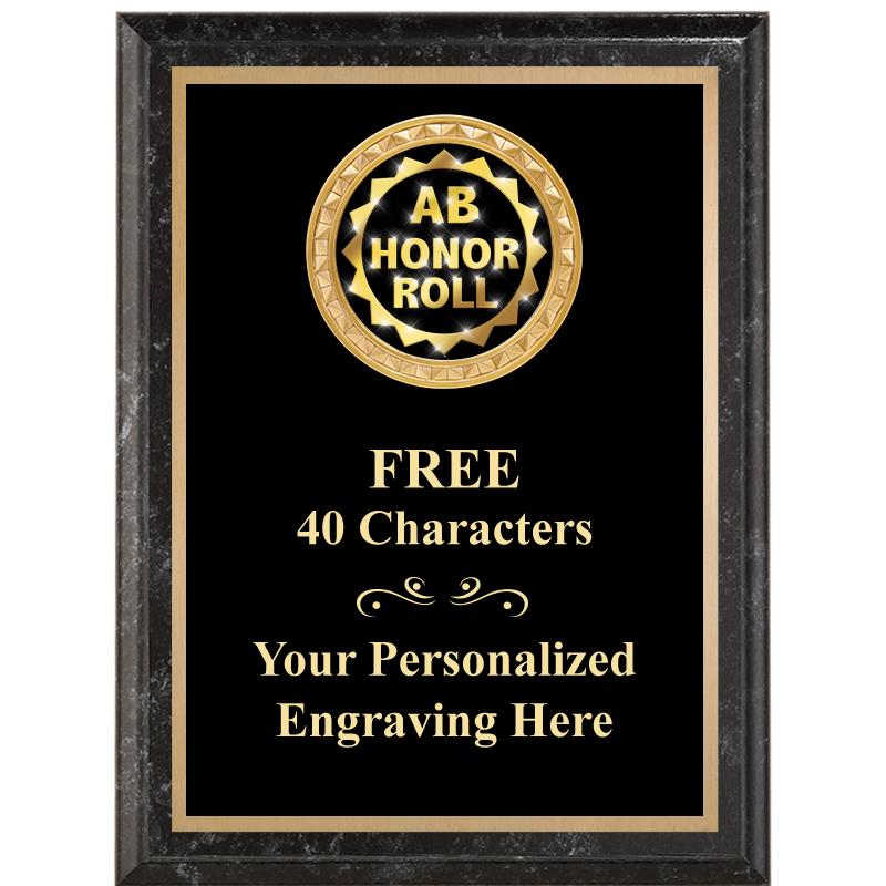 6X8 BLACK EXECUTIVE INSERT PLQ