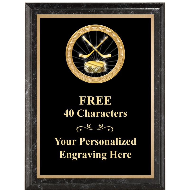 6X8 BLACK EXECUTIVE INSERT PLQ