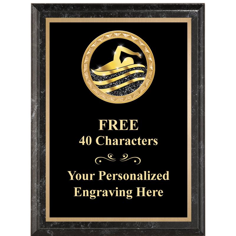 6X8 BLACK EXECUTIVE INSERT PLQ