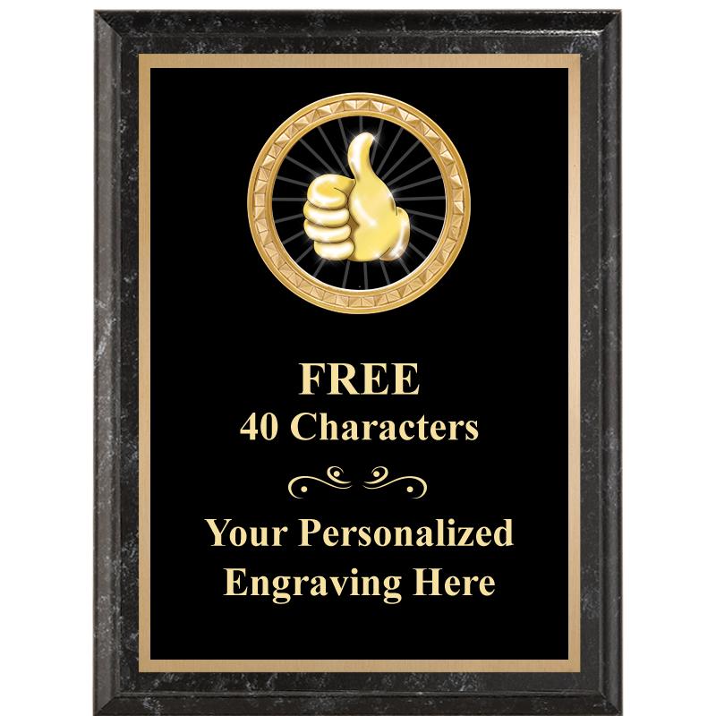 6X8 BLACK EXECUTIVE INSERT PLQ