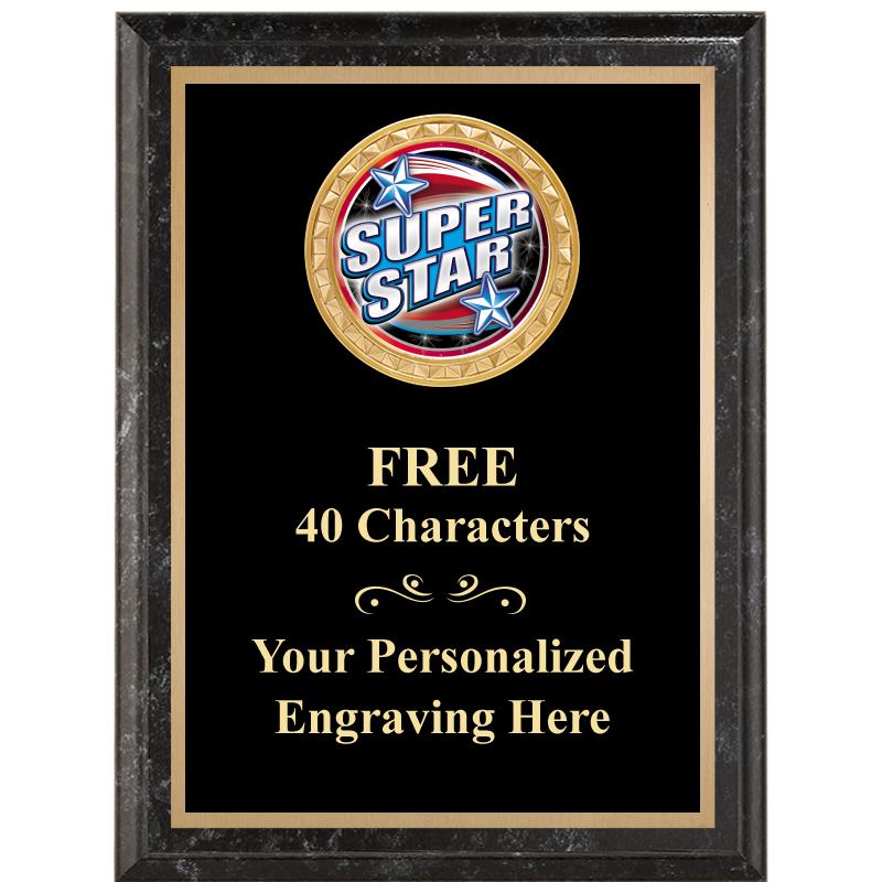 6X8 BLACK EXECUTIVE INSERT PLQ