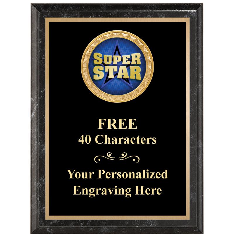 6X8 BLACK EXECUTIVE INSERT PLQ