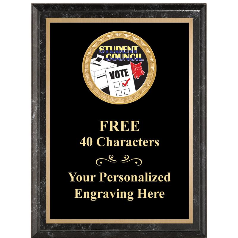 6X8 BLACK EXECUTIVE INSERT PLQ