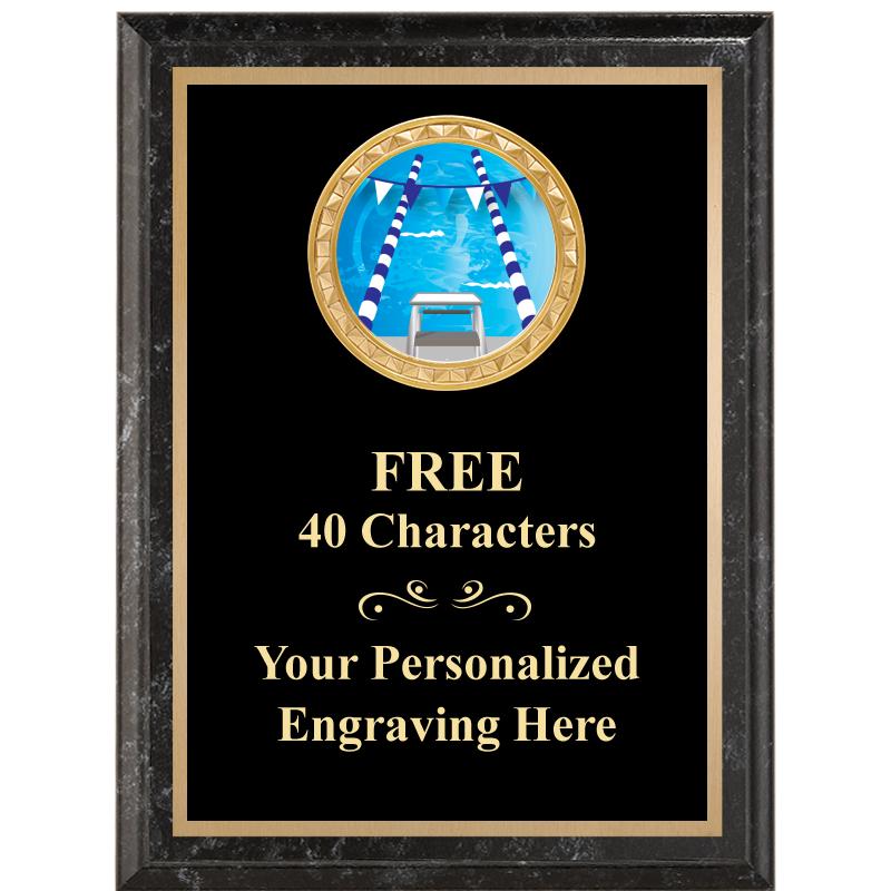 6X8 BLACK EXECUTIVE INSERT PLQ