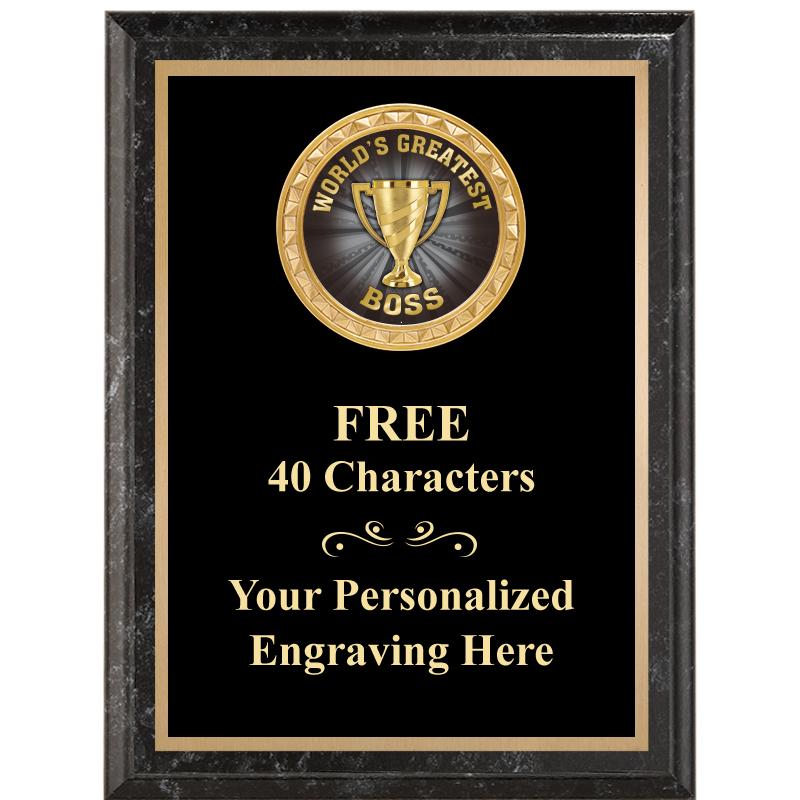 6X8 BLACK EXECUTIVE INSERT PLQ