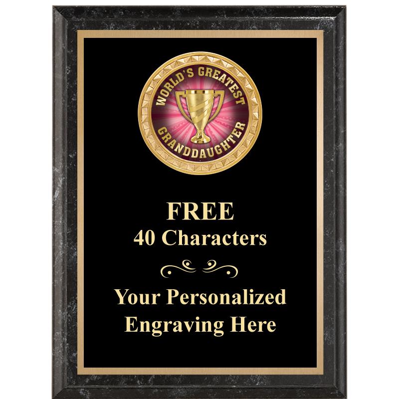 6X8 BLACK EXECUTIVE INSERT PLQ