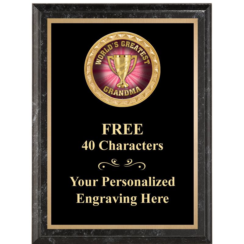 6X8 BLACK EXECUTIVE INSERT PLQ