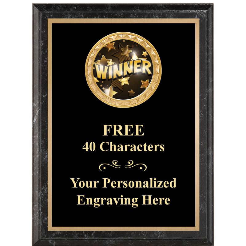 6X8 BLACK EXECUTIVE INSERT PLQ