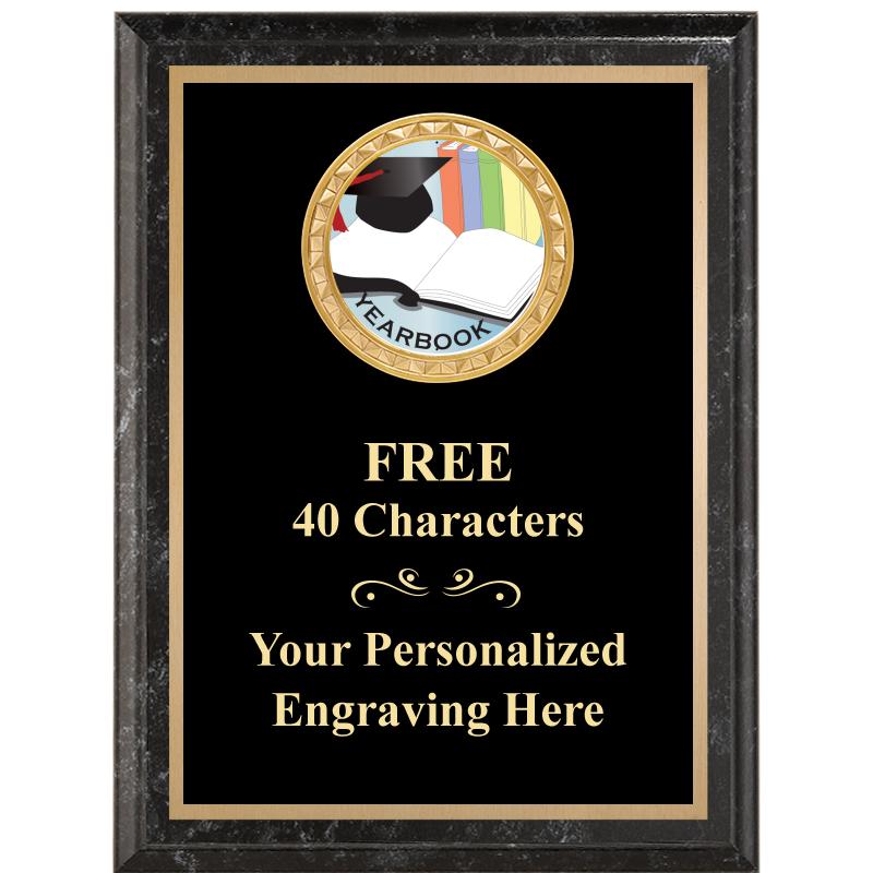 6X8 BLACK EXECUTIVE INSERT PLQ