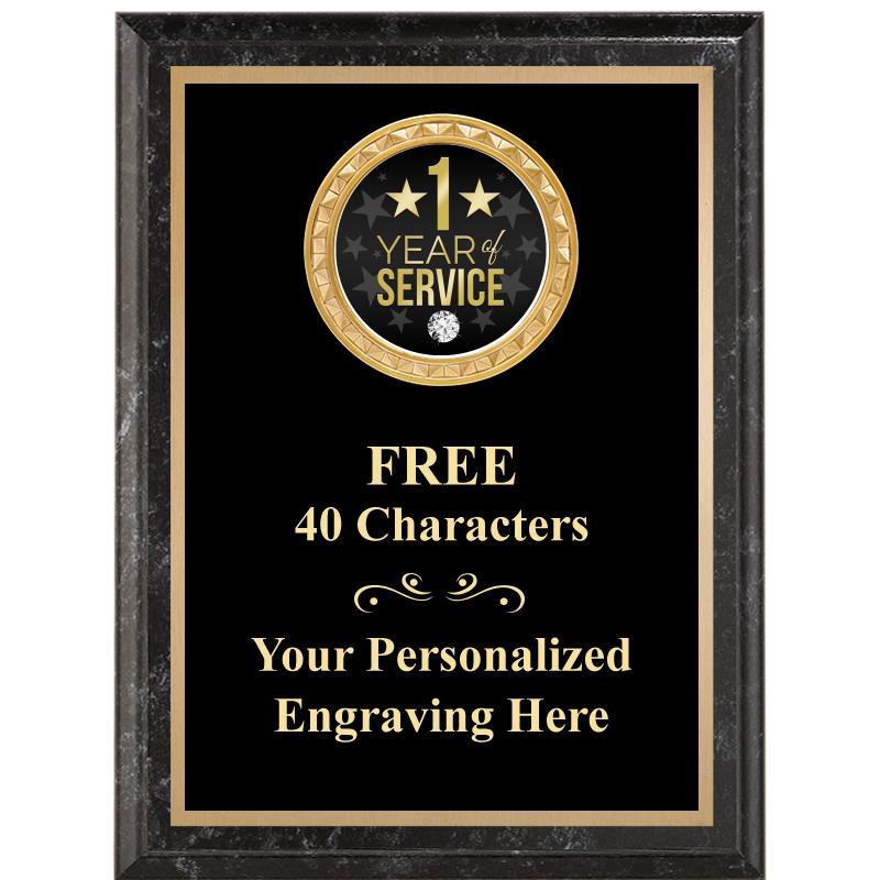 6X8 BLACK EXECUTIVE INSERT PLQ