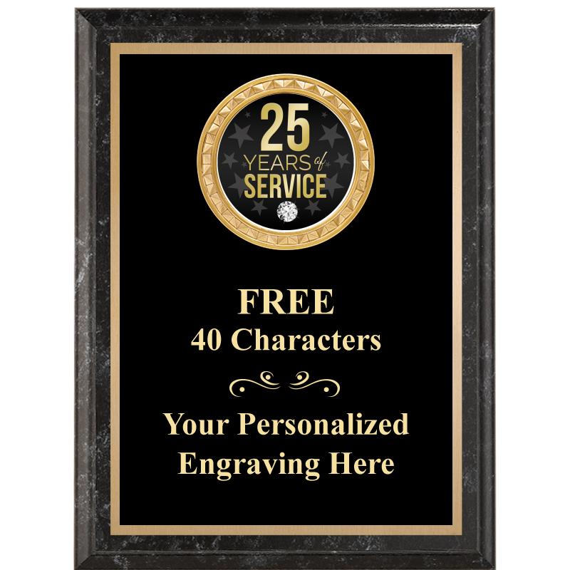 6X8 BLACK EXECUTIVE INSERT PLQ