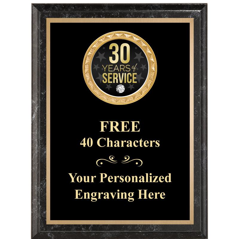 6X8 BLACK EXECUTIVE INSERT PLQ