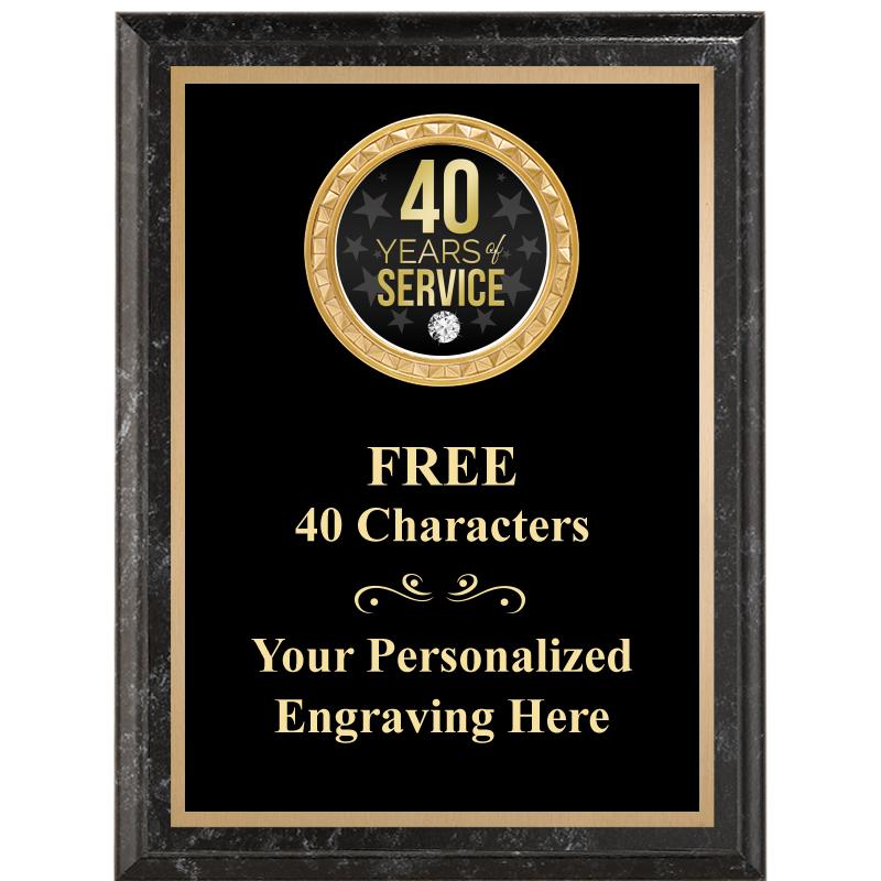 6X8 BLACK EXECUTIVE INSERT PLQ