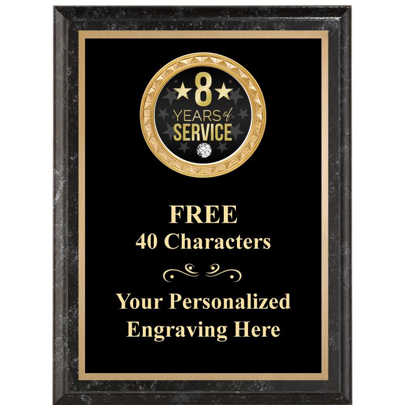 6X8 BLACK EXECUTIVE INSERT PLQ