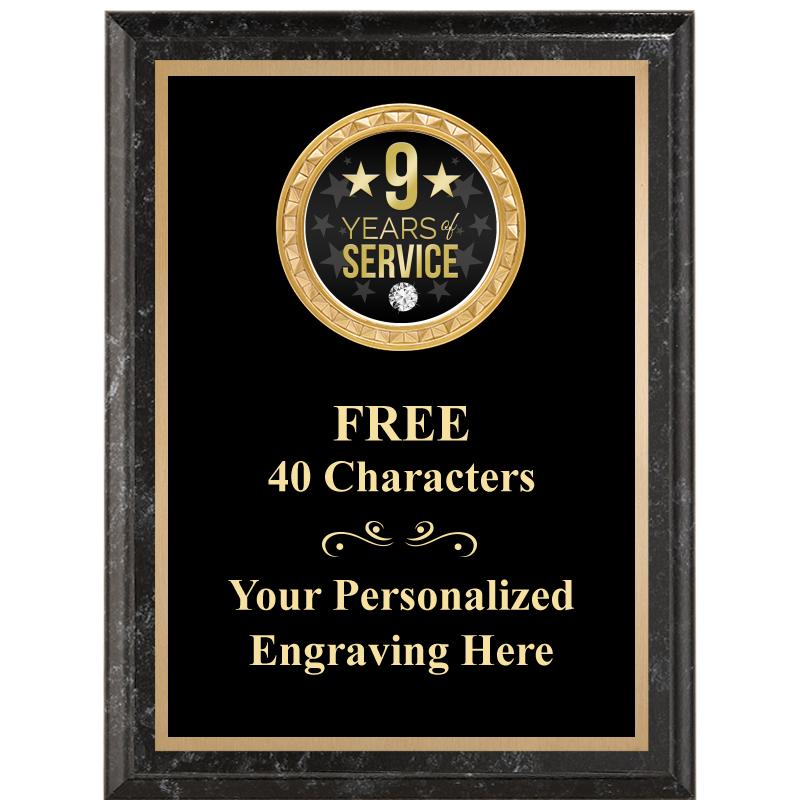 6X8 BLACK EXECUTIVE INSERT PLQ