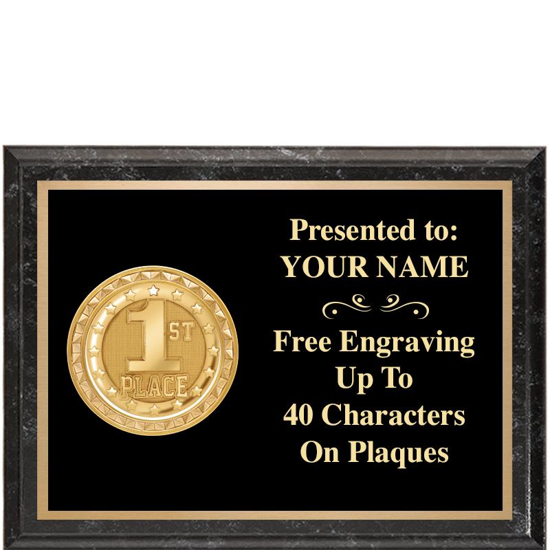 8X6 BLACK EXECUTIVE INSERT PLQ