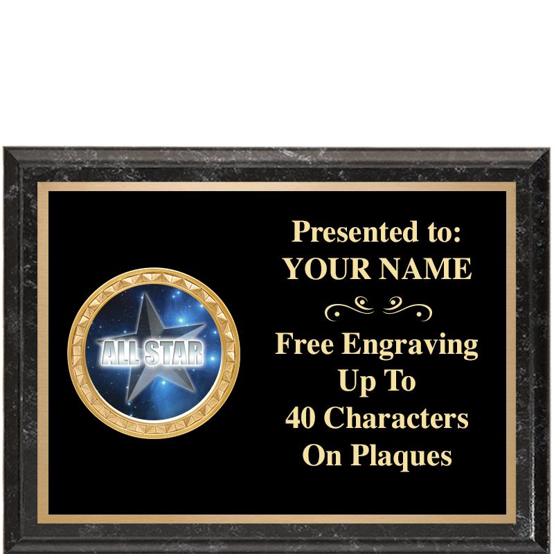 8X6 BLACK EXECUTIVE INSERT PLQ