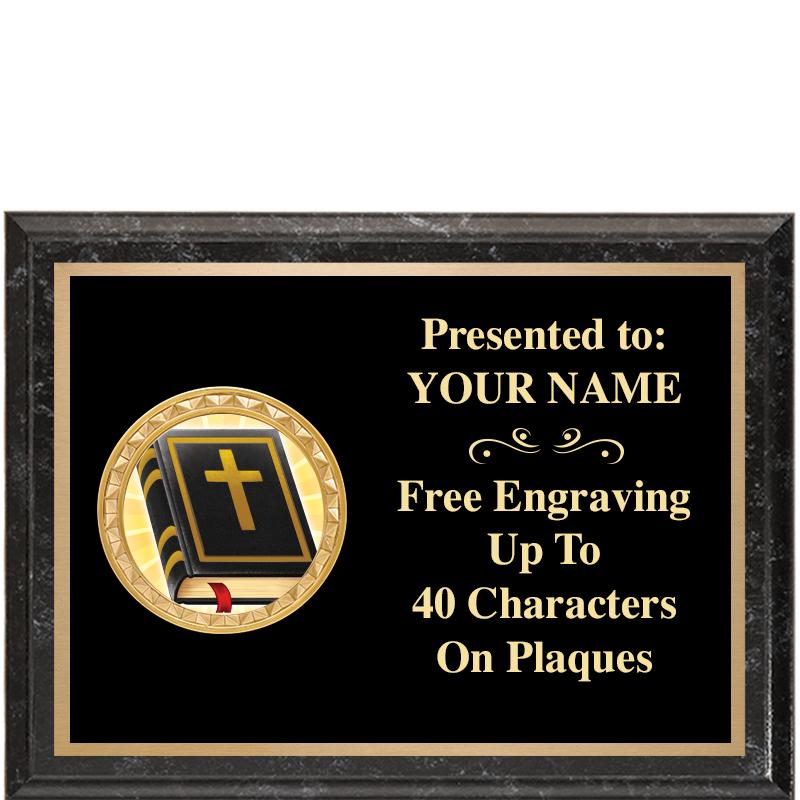 8X6 BLACK EXECUTIVE INSERT PLQ