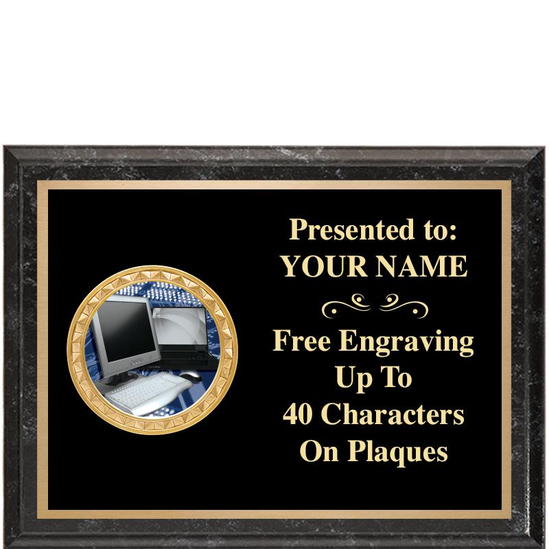 8X6 BLACK EXECUTIVE INSERT PLQ