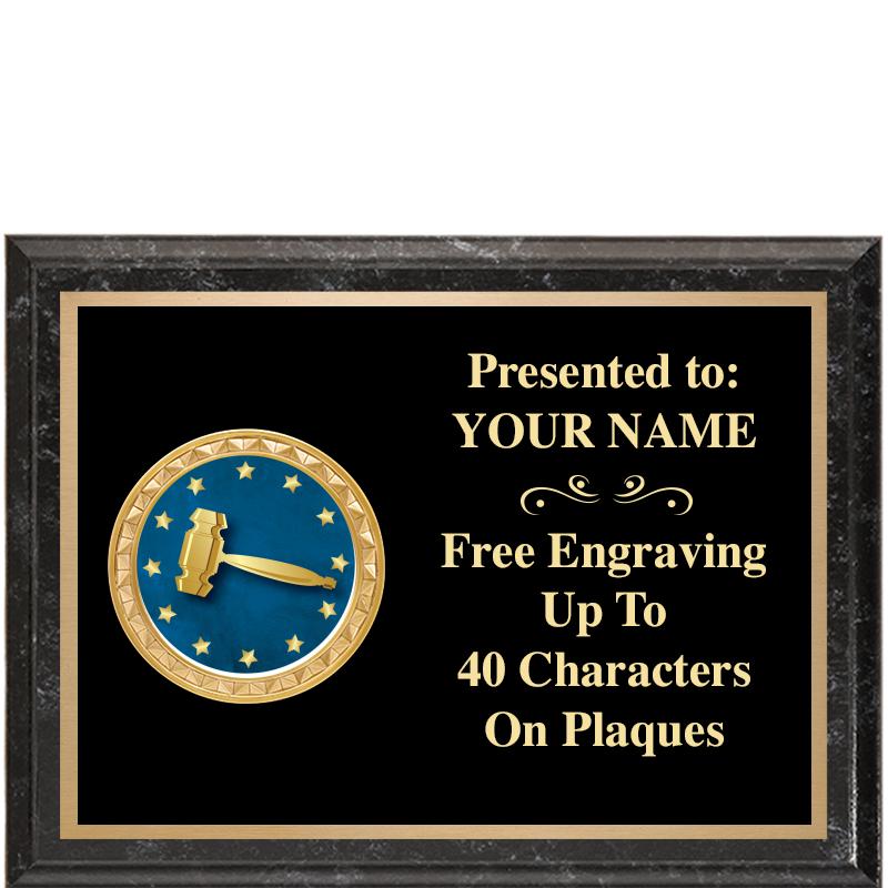 8X6 BLACK EXECUTIVE INSERT PLQ